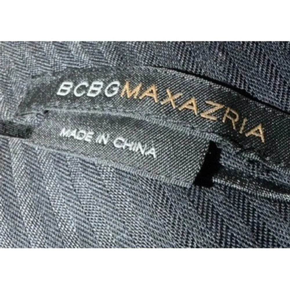 BCBGMAXAZRIA Womens Black Flare Leg Dress Pants Mid Rise Stretch Trousers